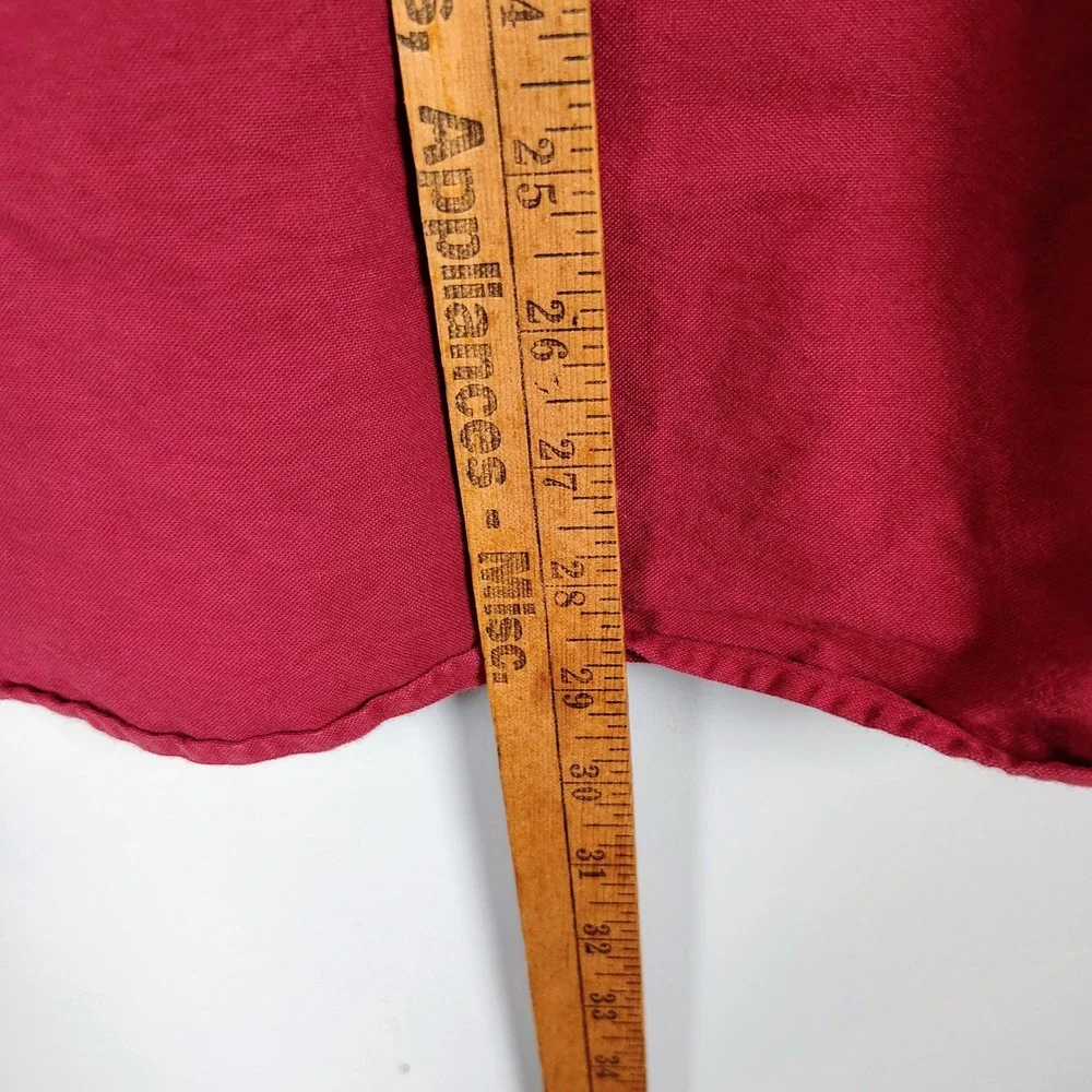 J. Crew Mens L Slim Fit Button Down Shirt Burgundy Cotton Preppy Dark Academia